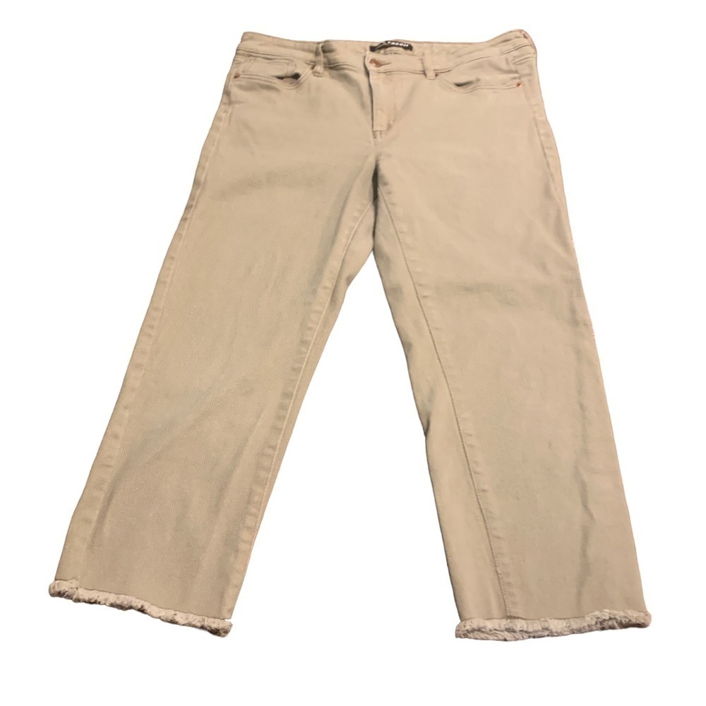 Joe Fresh Women’s Cropped Fringed High Waist Jeans Size 31/12
